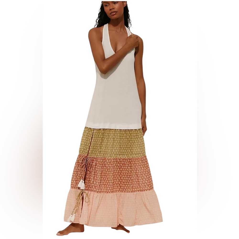 Anthropologie Celandine Tiered Maxi Dress NWT Scoop Neck Sleeveless Medium